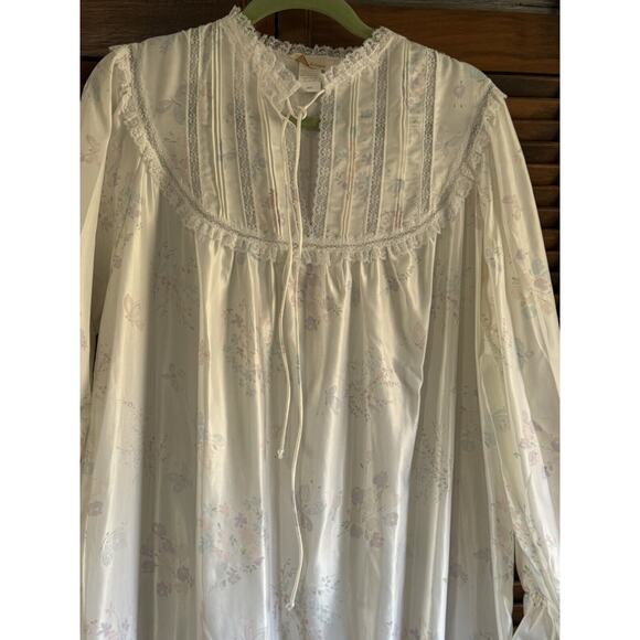 Vintage Barbizon Cuddleskin Lilac Nightgown Santin Cotton Size Lg NEW w tags3083 - Picture 2 of 14